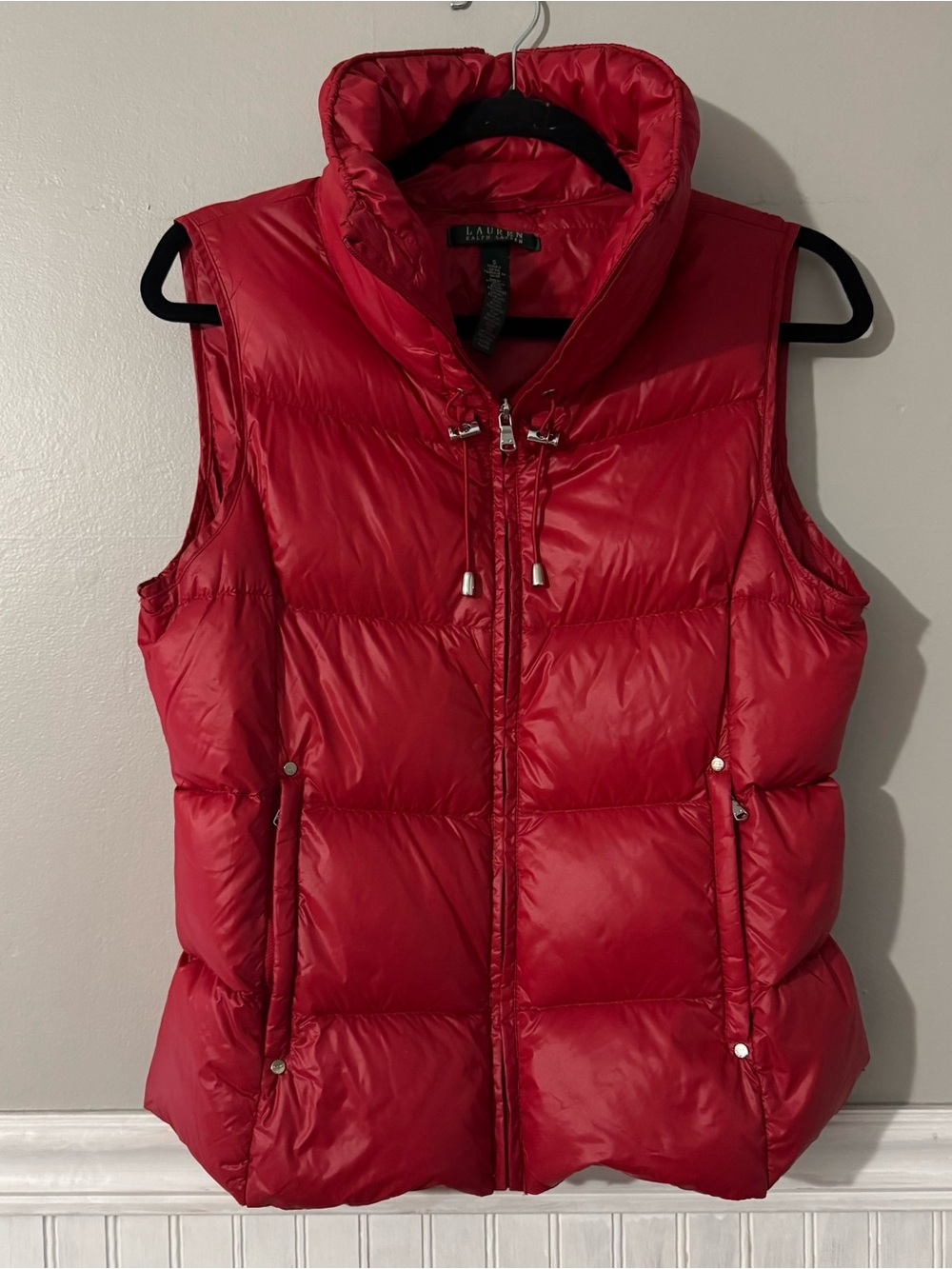 Lauren Ralph Lauren Down Vest Jacket Womens Extra Large Red Puffer Packable